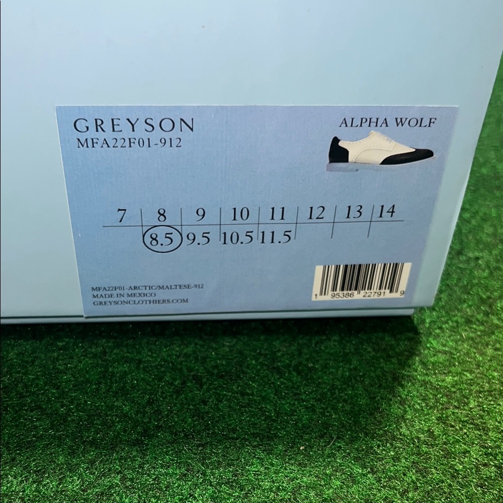 Greyson Men's Navy and White Alpha Wolf Shoes - Picture 7 of 7